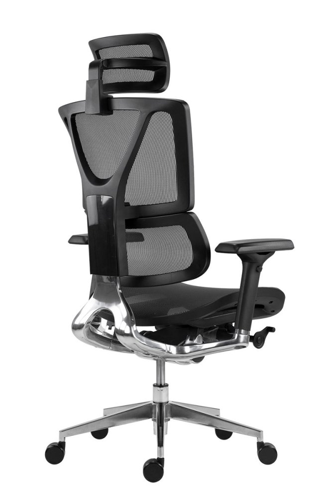 Kancelářská ergonomická židle KORINA — síť, černá, nosnost 150 kg Antares (obrázek 4)