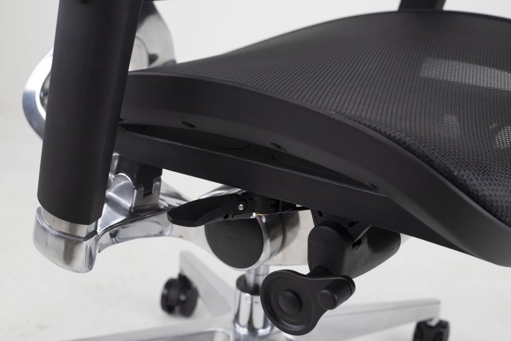 Kancelářská ergonomická židle KORINA — síť, černá, nosnost 150 kg Antares (obrázek 8)