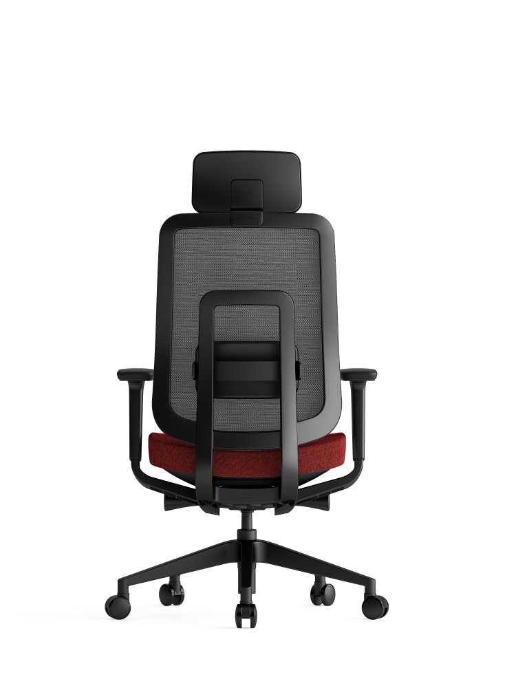 Kancelářská ergonomická židle K42  SP – síť/ čalouněná, červená (obrázek 3)