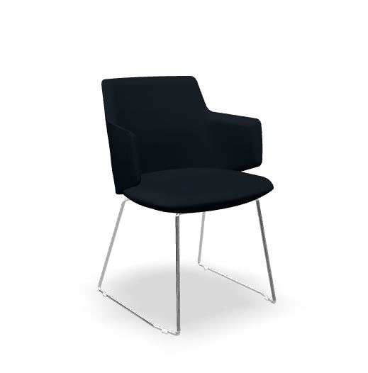Jednací židle Melody Meeting 360-Q – látka, více barev, LD Seating CSE14 - černá