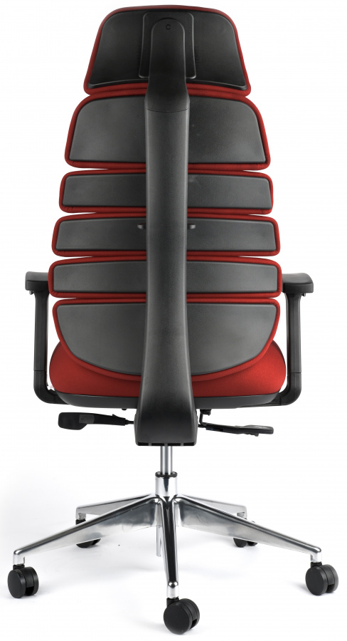 Kancelářská ergonomická židle SPINE s podhlavníkem — látka, nosnost 130 kg, více barev Šedá (obrázek 19)