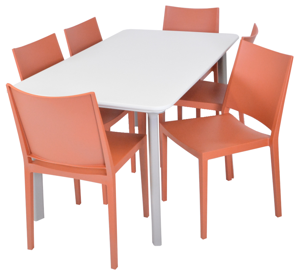 ITALIA DINING plastový stůl - světle šedá (obrázek 13)
