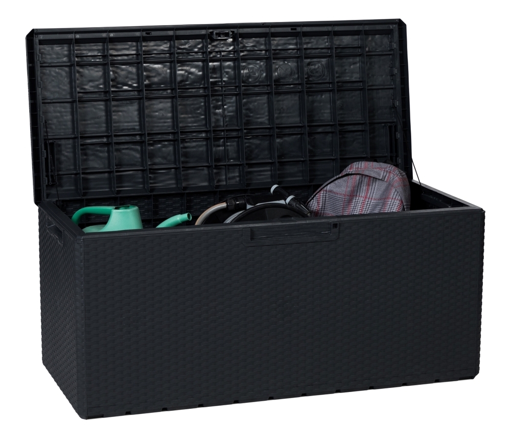 Levně PORTOFINO zahradní plastový úložný box 340 L - grafit
