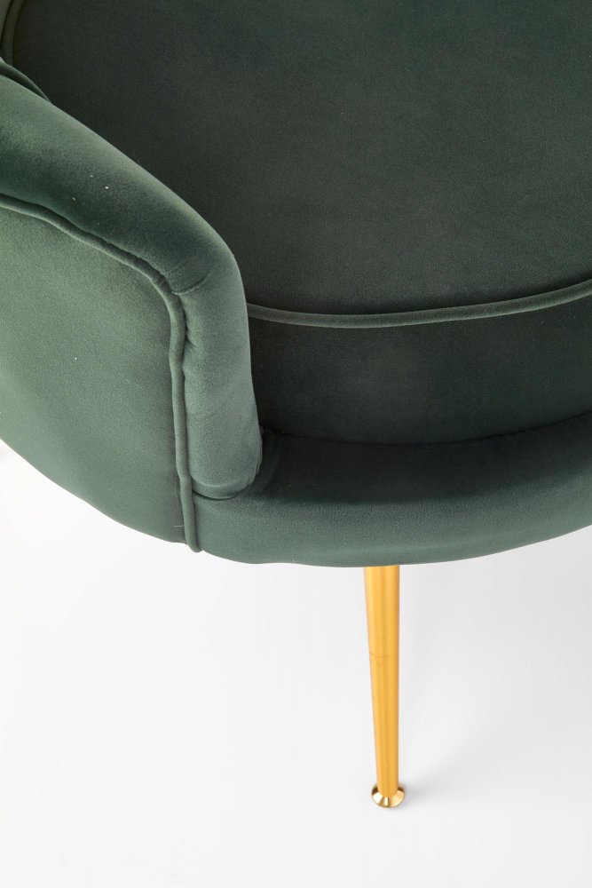 Designové křeslo AMORINITO — kov, zelená látka Halmar (obrázek 7)