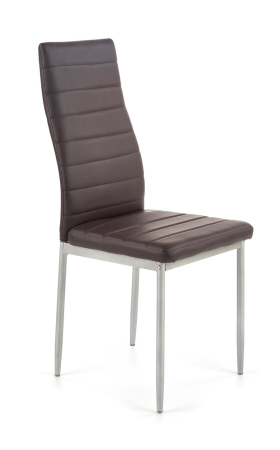Jedálenská stolička PIETRE - kov, ekokoža, viac farieb tmavo hnedá