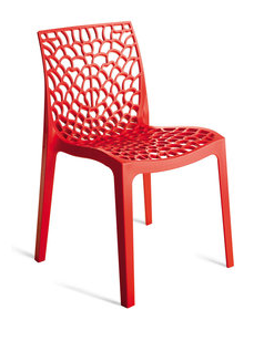 Jídelní plastová židle Stima GRUVYER – bez područek, více barev Rosso