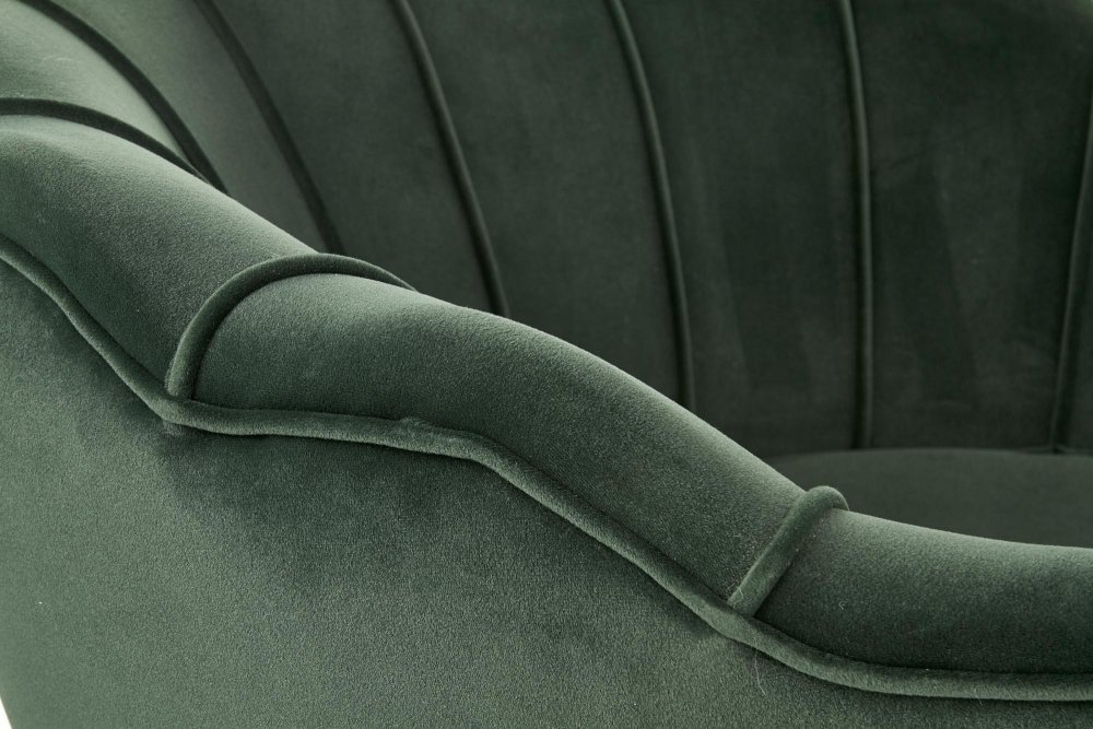 Designové křeslo AMORINITO — kov, zelená látka Halmar (obrázek 6)