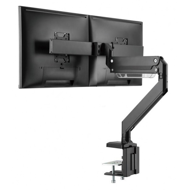 Polohovateľný držiak na 2 monitory Fiber Mounts RS115 - čierna