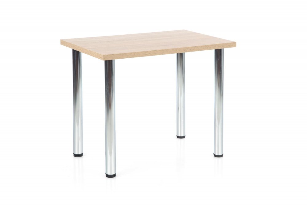 Jídelní stůl MODEX –⁠ 90x60x75, chrom/dřevo, dub sonoma