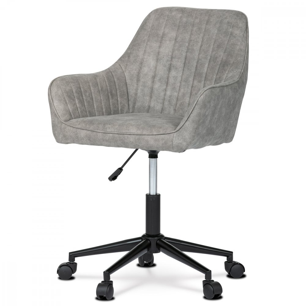 Kancelářská otočná židle FRANK – látka, šedá