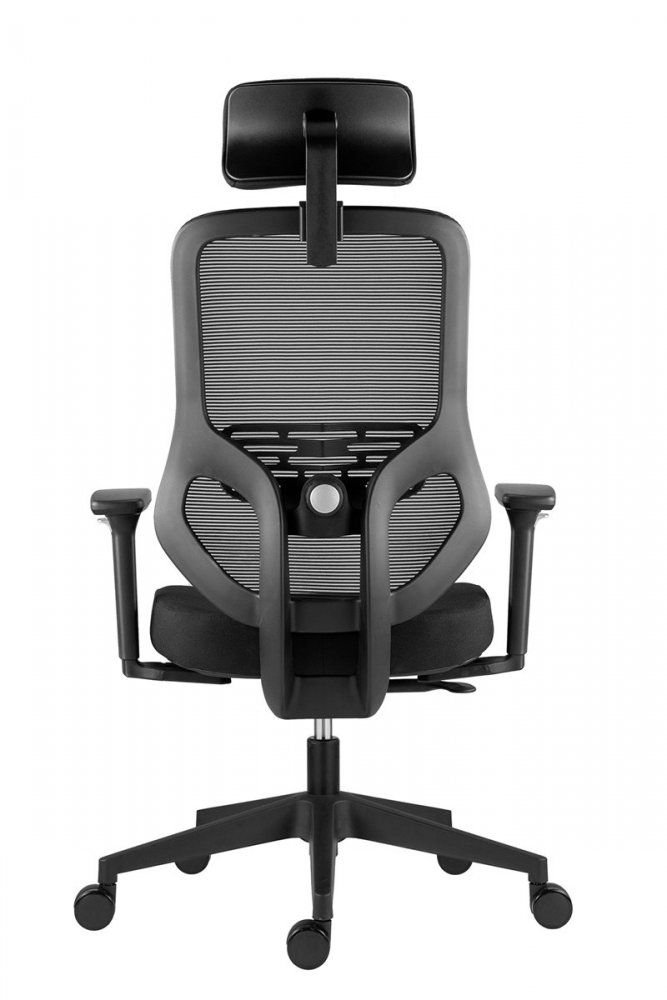 Kancelářská ergonomická židle ATOMIC — látka / síť, černá, nosnost 130 kg Antares (obrázek 2)