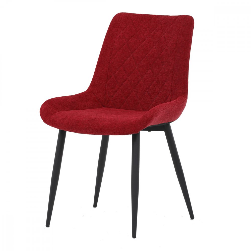 Jídelní židle MIREN — látka, kov, více barev Červená