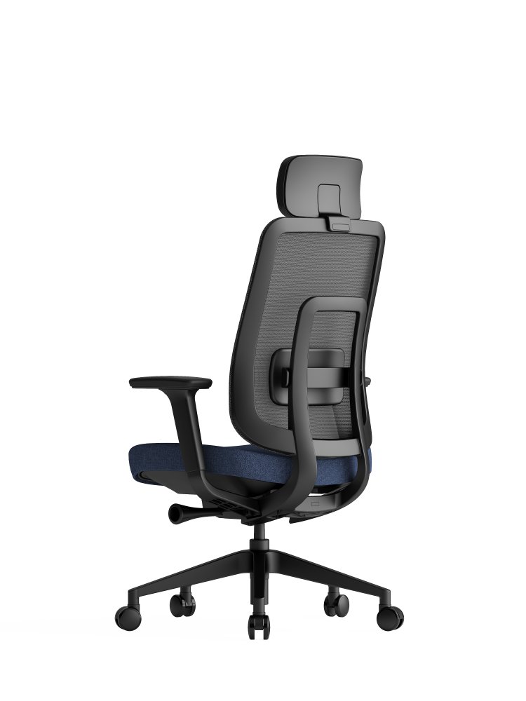 Kancelářská ergonomická židle K42  SP – síť/ čalouněná, modrá (obrázek 4)