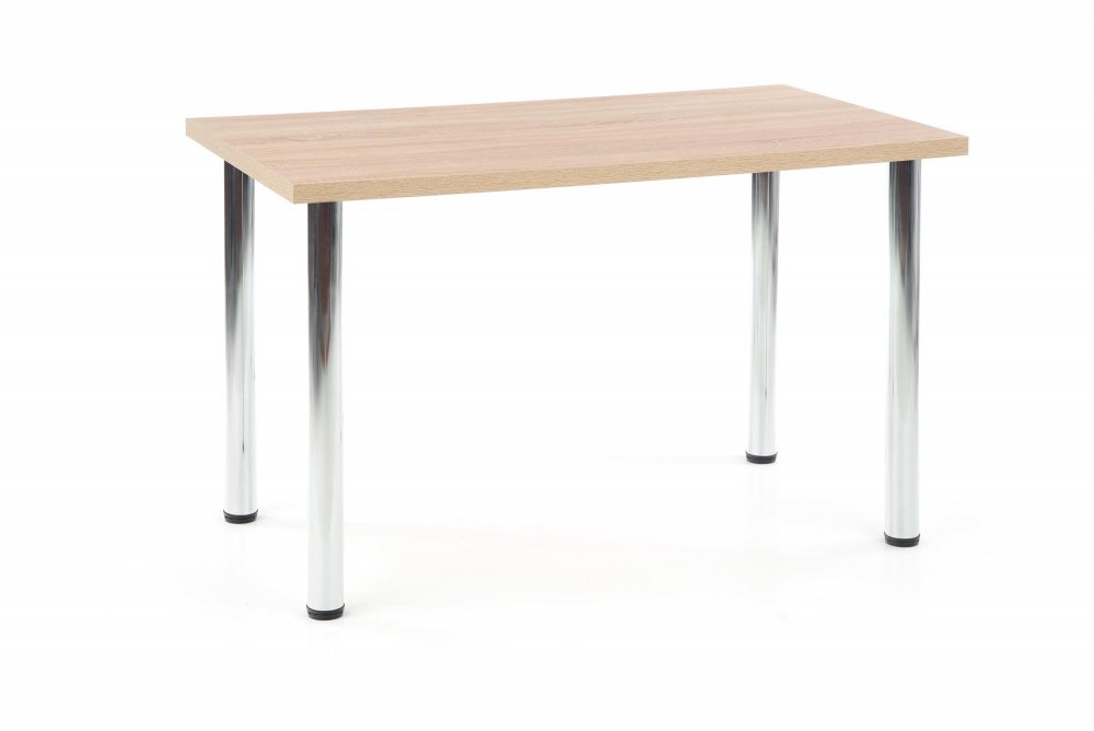 Jídelní stůl MODEX –⁠ 120x68x75, chrom/dřevo, dub sonoma