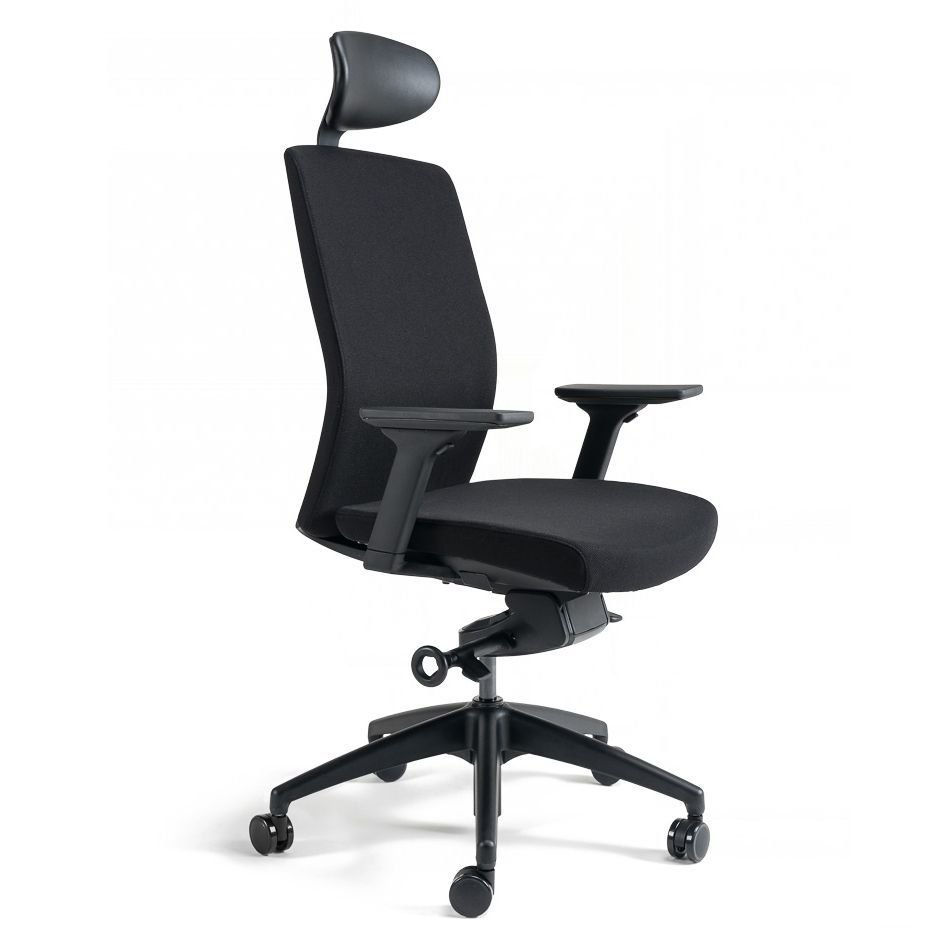Kancelářská ergonomická židle BESTUHL J2 SP — více barev, s podhlavníkem Černá 201