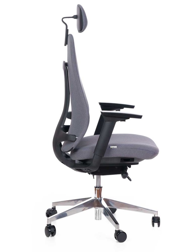 Kancelářská ergonomická židle Sego Terra — látka, více barev, nosnost 120 kg černá (obrázek 12)