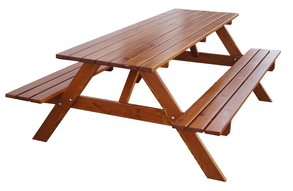 PIKNIK zahradní set dřevěný - 200 cm - lakovaný (obrázek 5)