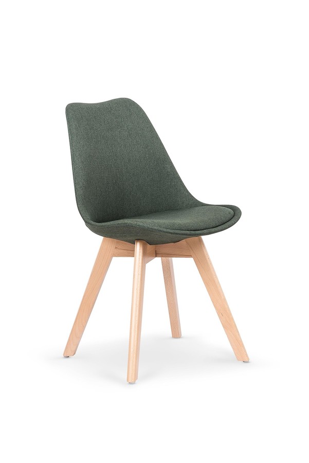 Jídelní židle MOSKATA – masiv/plast/látka, více barev Zelená
