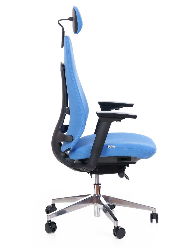 Kancelářská ergonomická židle Sego Terra — látka, více barev, nosnost 120 kg černá (obrázek 9)