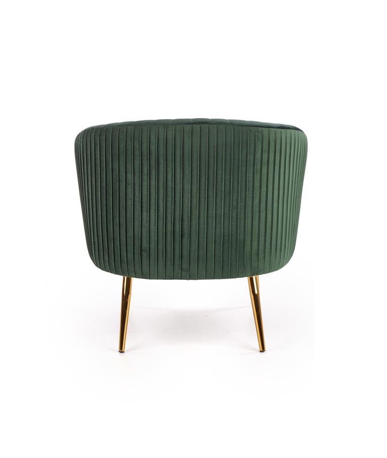 Designové křeslo CROWN — kov, látka, zelená Halmar (obrázek 8)
