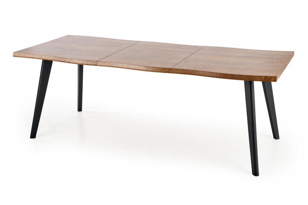 Rozkládací jídelní stůl DICKSON — 150x90 (+60cm), černá / přírodní Halmar (obrázek 26)
