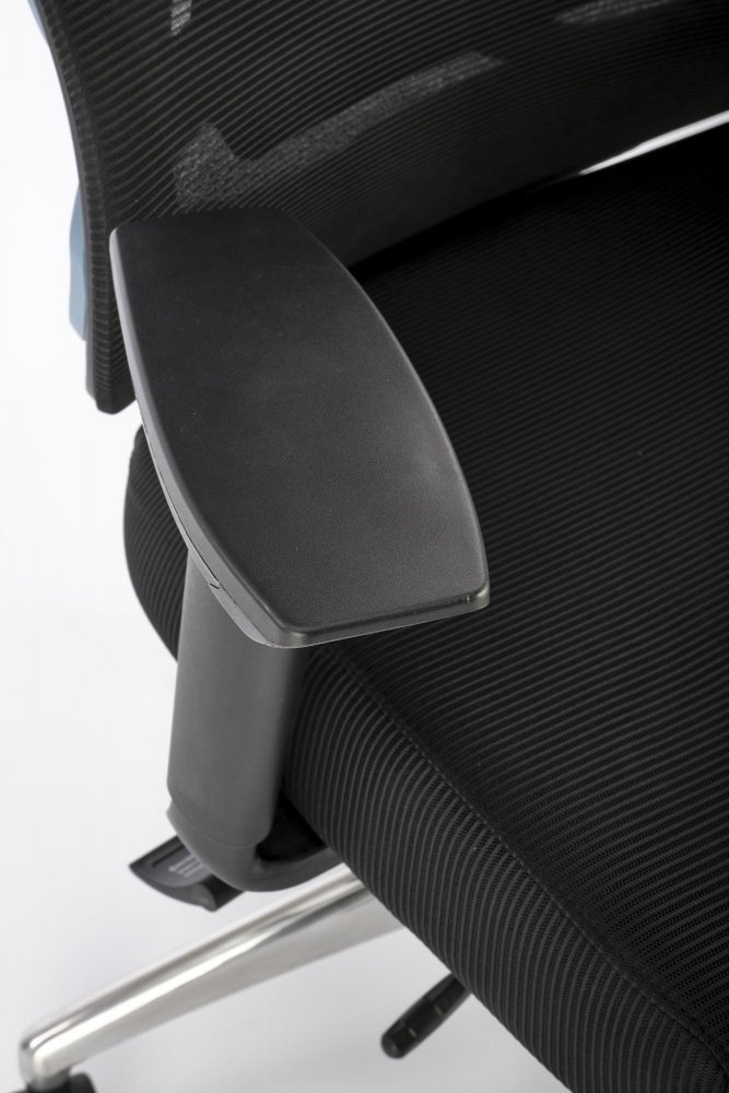 Kancelářská ergonomická židle GILBERTO — kov, látka, síť, černá Halmar (obrázek 11)