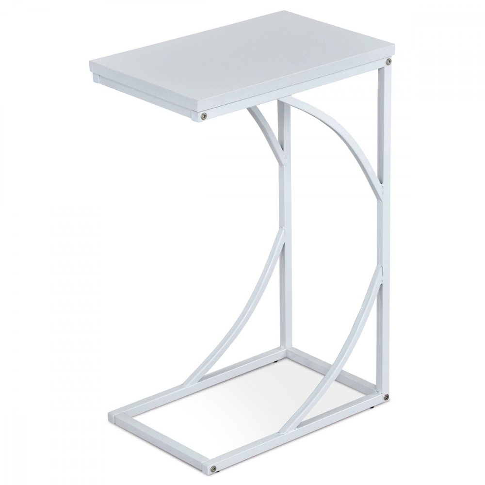 Konferenční stolek ILUNA — kov, lamino, bílá
