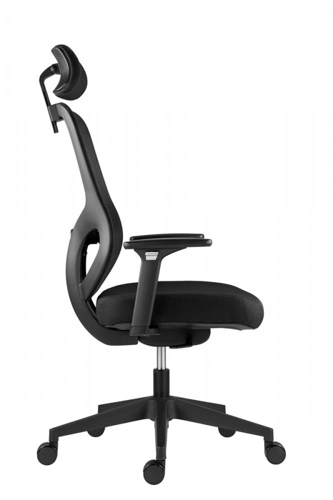 Kancelářská ergonomická židle ATOMIC — látka / síť, černá, nosnost 130 kg Antares (obrázek 3)