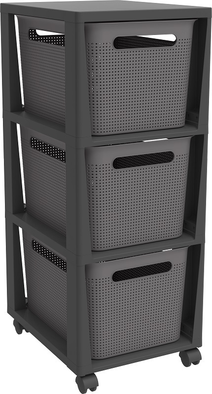 BRISEN komoda 3x16 L - antracit (obrázek 7)