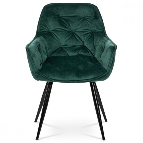 Jídelní křesílko TALON – kov, sametová látka, více barev modrá (obrázek 9)