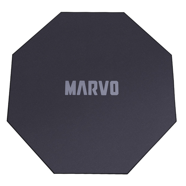 Herní podložka pod křeslo MARVO – 110x110 cm, černá, protiskluzová