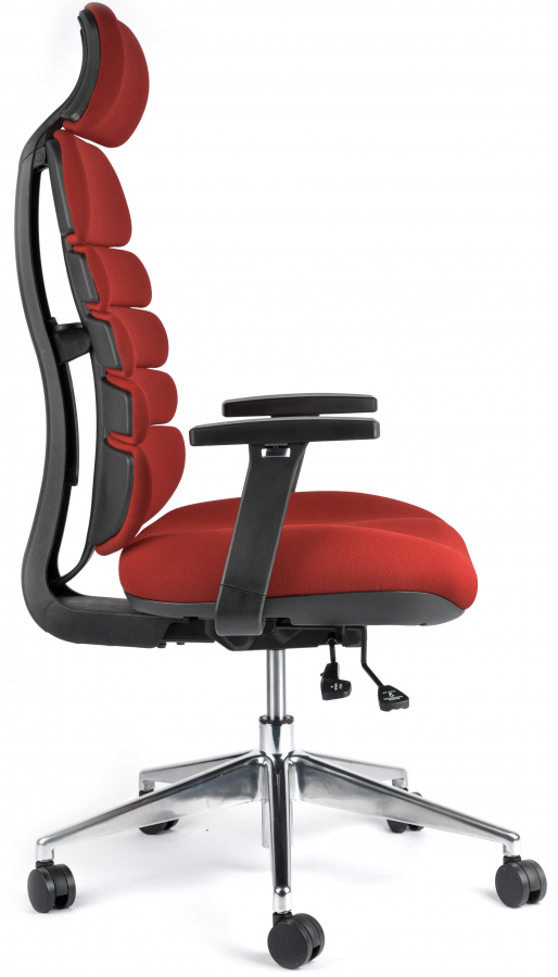Kancelářská ergonomická židle SPINE s podhlavníkem — látka, nosnost 130 kg, více barev Šedá (obrázek 18)