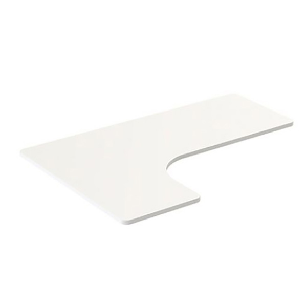 Deska stolu rohová ERGODESK CORNER— 160x110-60x2,5 cm, laminovaná dřevotříska, více barev bílá