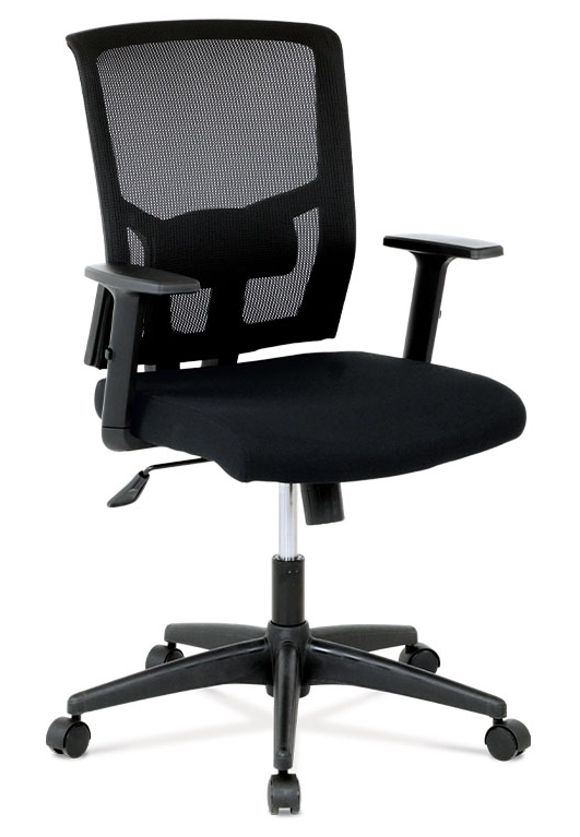 Kancelářská židle na kolečkách Autronic KA-B1012 BK – s područkami, černá