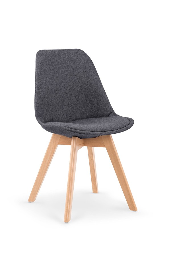 Levně Jídelní židle MOSKATA – masiv/plast/látka, více barev Tmavě šedá