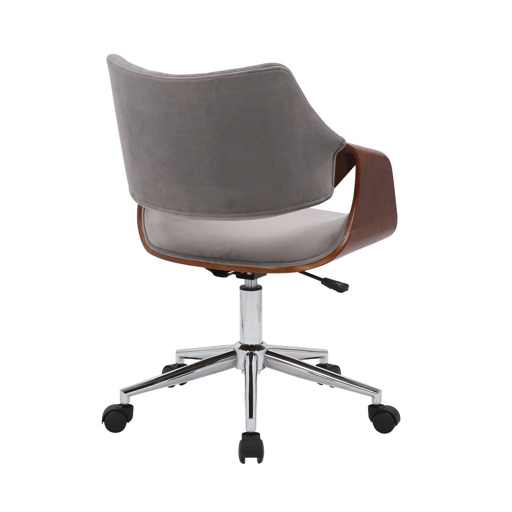 Designová kancelářská židle COLT - samet, ořech, šedá Halmar (obrázek 3)