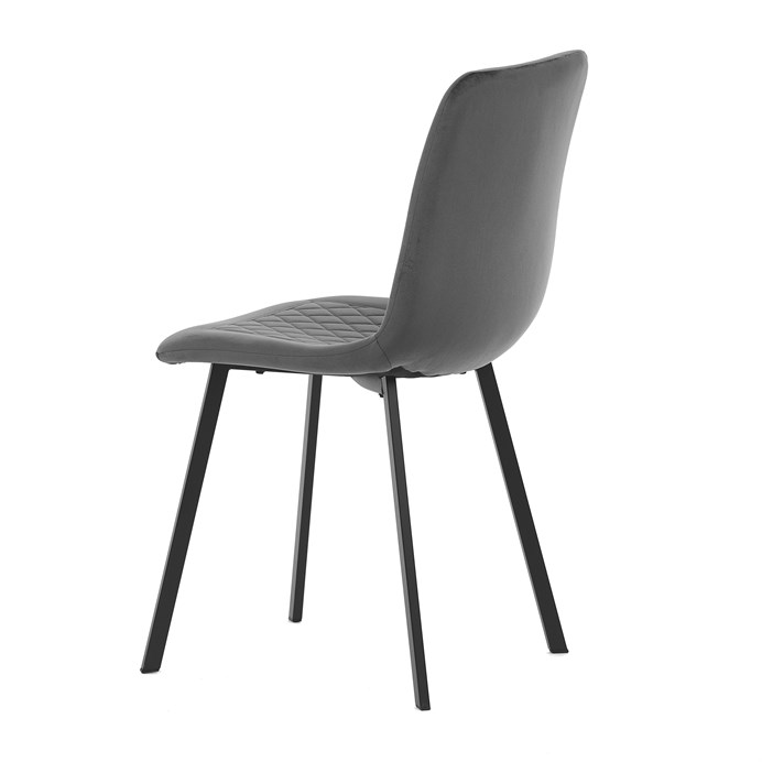 Elegantní jídelní židle NOX – šedý samet, černý kov Autronic (obrázek 11)