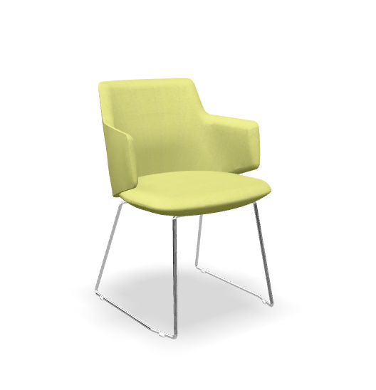 Jednací židle Melody Meeting 360-Q – látka, více barev, LD Seating CSE34 - sv. zelená
