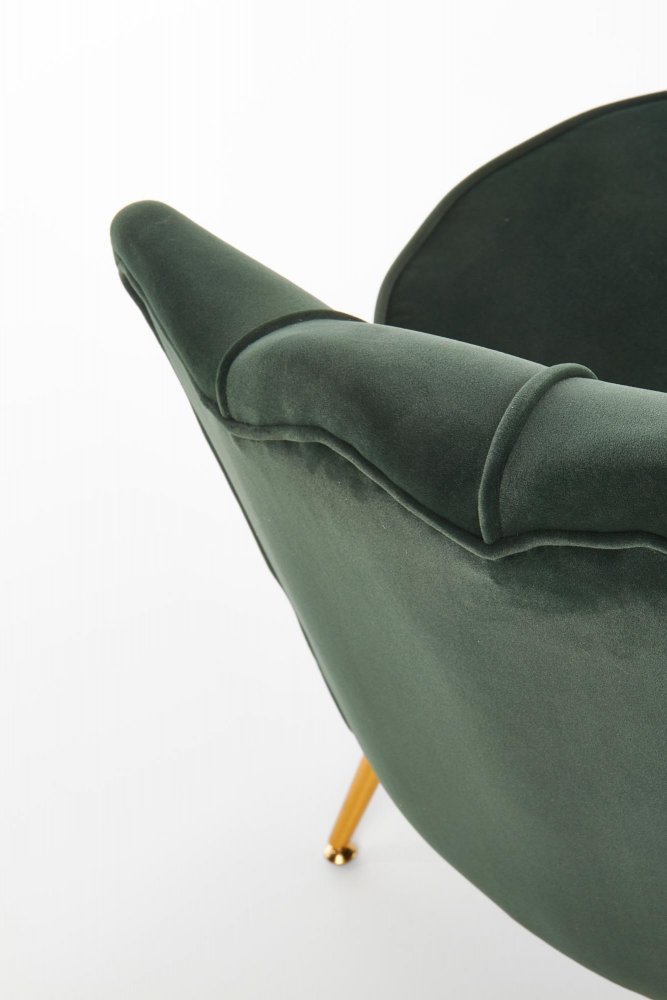 Designové křeslo AMORINITO — kov, zelená látka Halmar (obrázek 8)