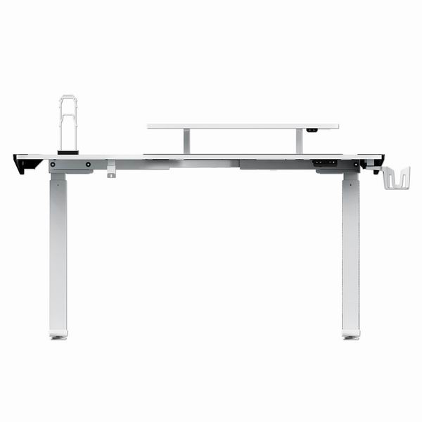 Herní stůl ULTRADESK WINGER – 111x155x60 cm, elektricky nastavitelná výška, RGB podsvícení, bílá (obrázek 5)