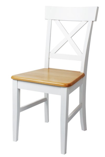 Dřevěná jídelní židle NIKOLA III – masiv, bílá
