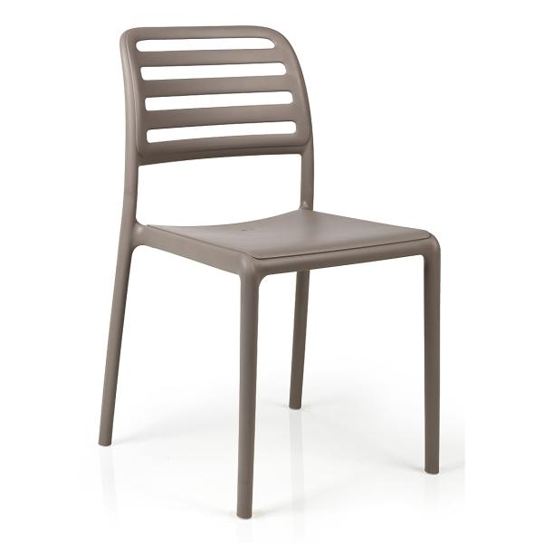 Plastová jídelní židle Stima COSTA – bez područek, nosnost 200 kg Tortora