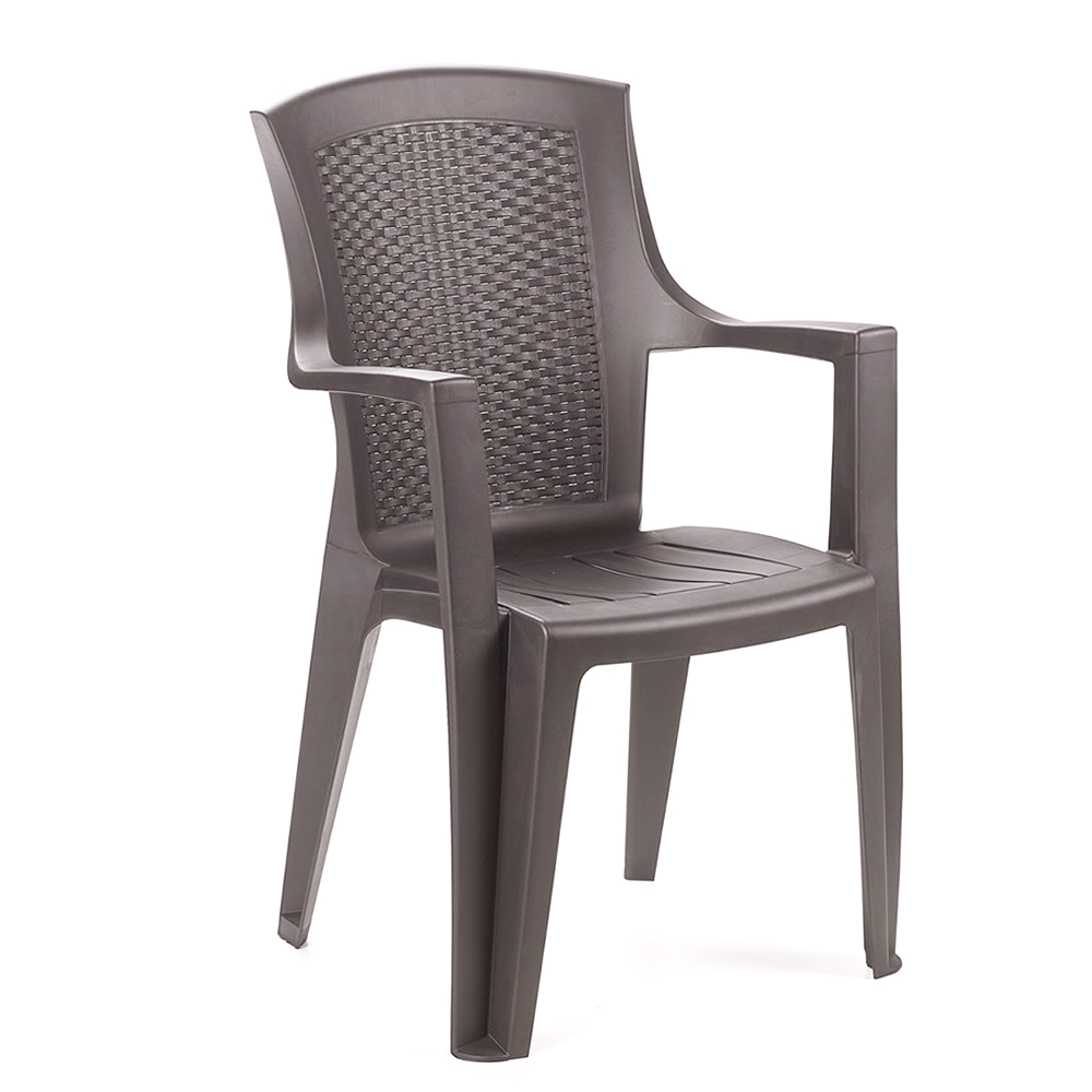 Zahradní židle SANGER — plast, více barev Hnědá