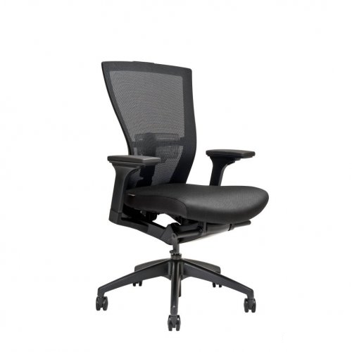 Kancelářská židle na kolečkách Office Pro MERENS BP – s područkami a bez opěrky hlavy Černá BI 201