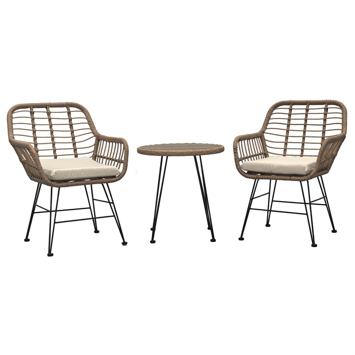 Zahradní set 1+2 RATTANIA – polyratan, přírodní Autronic