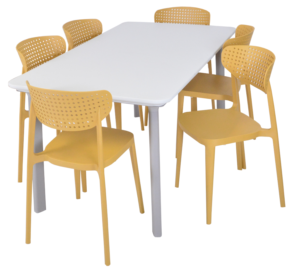 ITALIA DINING plastový stůl - světle šedá (obrázek 3)