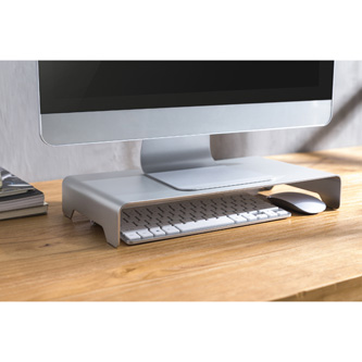 Stojan na monitor Powerton ERGO MINIMAL – strieborný Lama