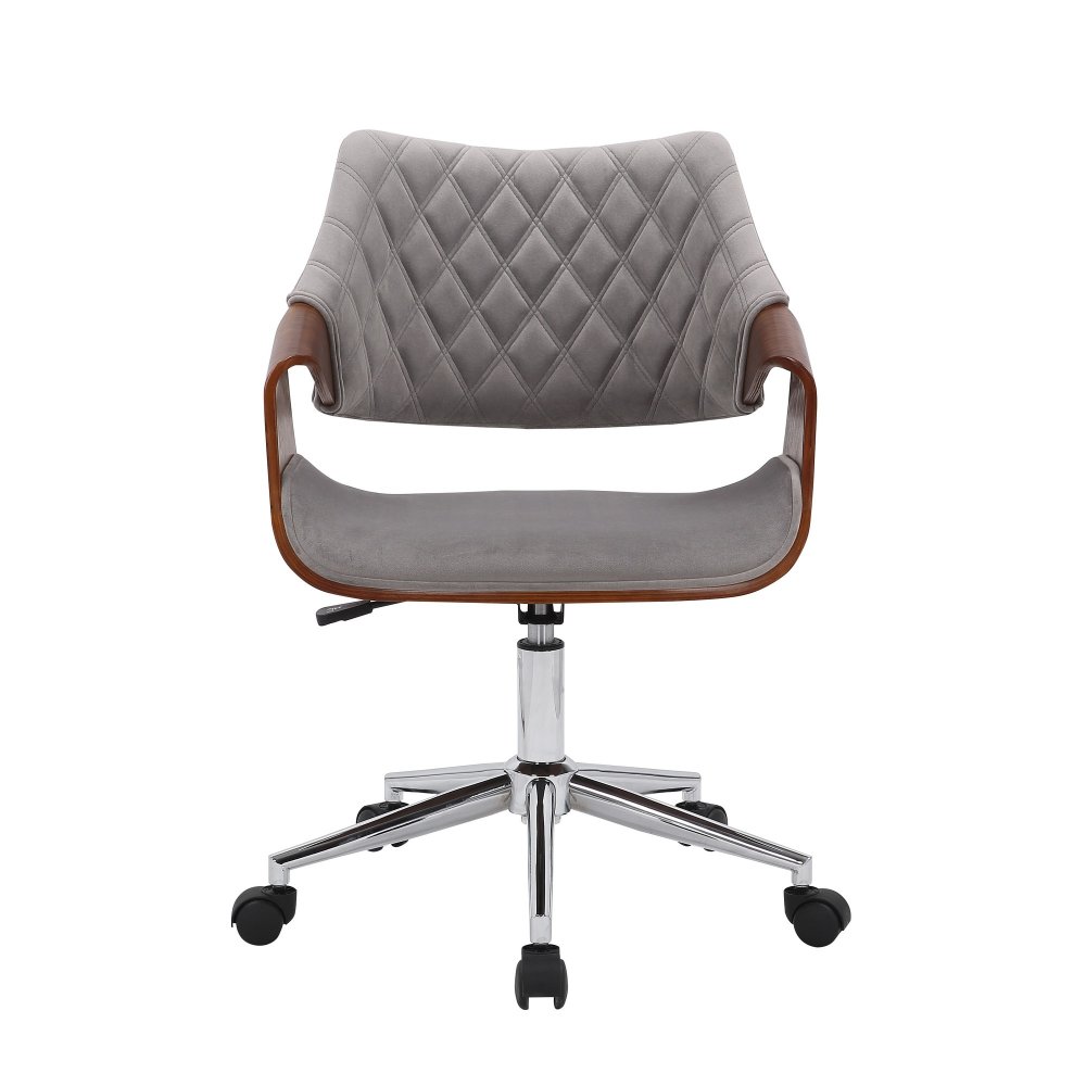 Designová kancelářská židle COLT - samet, ořech, šedá Halmar (obrázek 5)