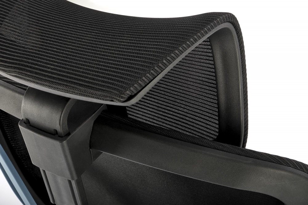 Kancelářská ergonomická židle GILBERTO — kov, látka, síť, černá Halmar (obrázek 4)