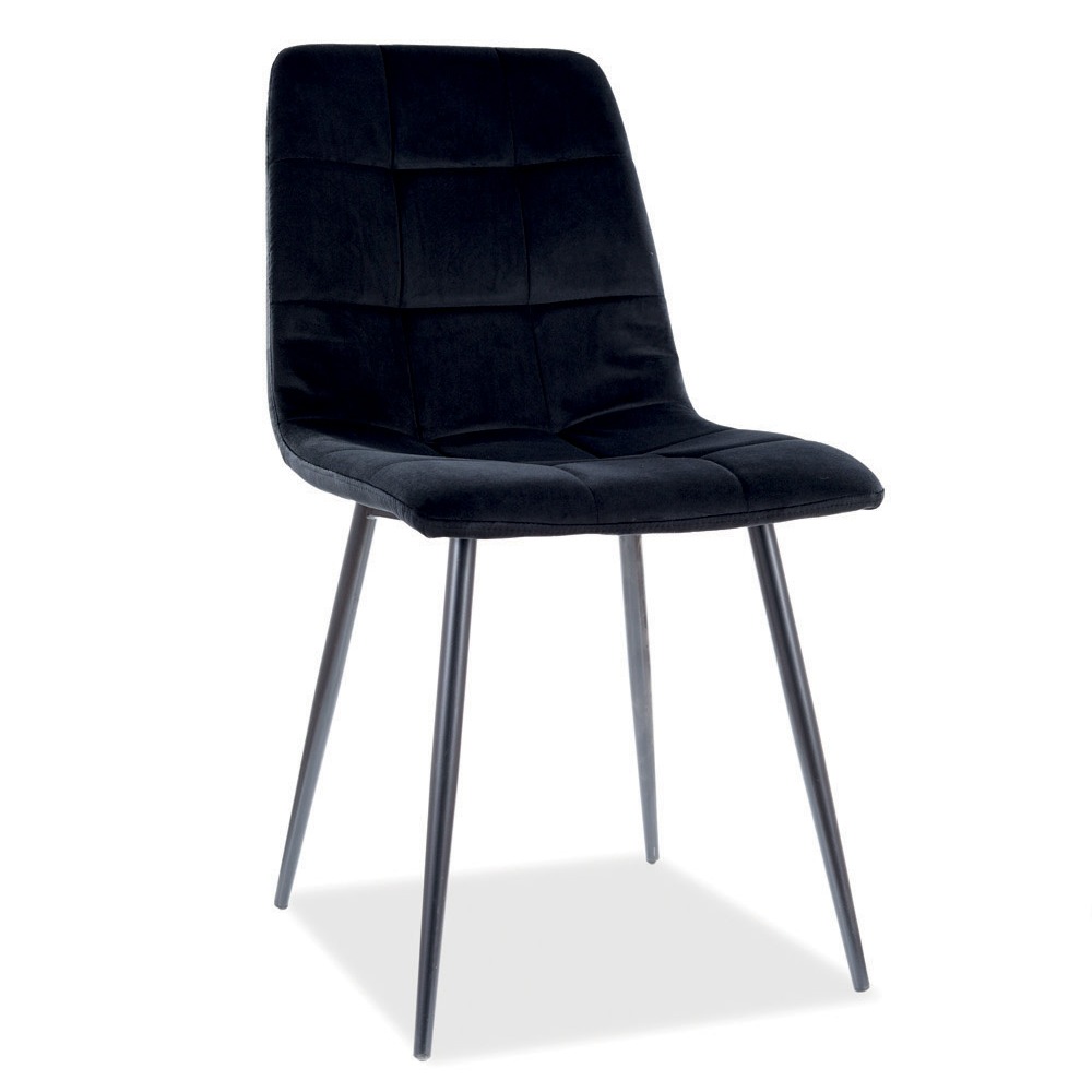 Jídelní židle MILA M — kov, látka matná, černá / více barev Černá